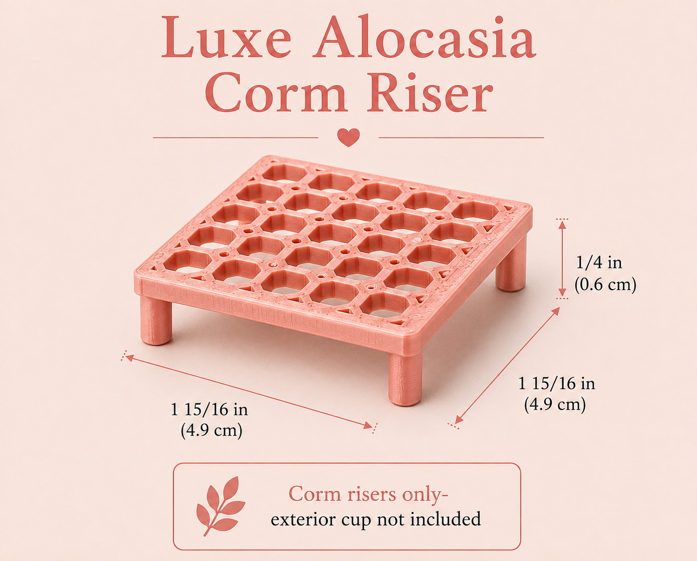 Square Corm Risers ONLY | Set of 10