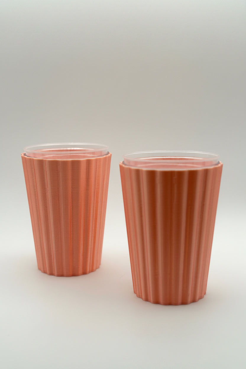 3" Wavy Pup Cup | Set of 4 | With Insert