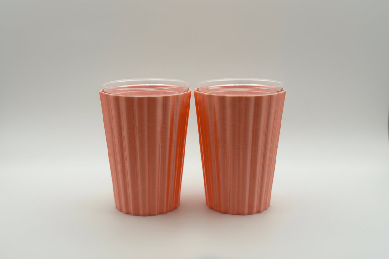 3" Wavy Pup Cup | Set of 4 | With Insert
