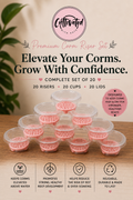 Corm Riser Set | With Cup & Lid | Set of 20