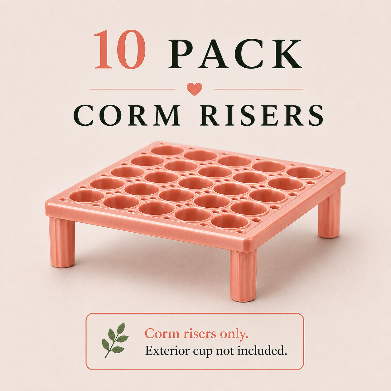Square Corm Risers ONLY | Set of 10