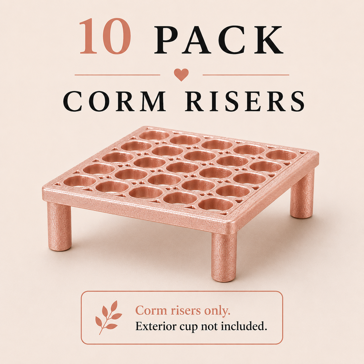 Square Corm Risers ONLY | Set of 10